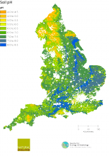 Soil pH in England produced by CEH and Natural England