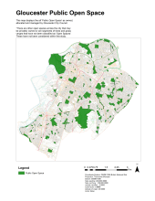 Gloucester City Open Spaces Map, credit Jackie Jobes, Gloucester City Council